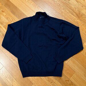 Vintage Charter Club Women's Classic Merino Wool Mock Neck Shoulder Pad